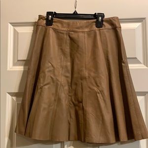 White House Black Market brown leather skirt 4